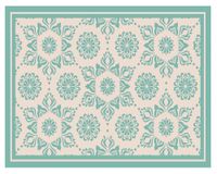 Alfombra de cocina 40x60 cm Flor Indú turquesa