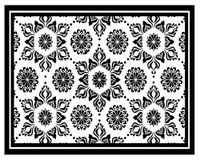 Alfombra de cocina 40x60 cm Flor Indú negro