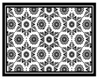 Alfombra de cocina 50x70 cm Flor Indú negro