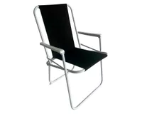 Silla plegable metálica Milos negro