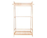 Perchero madera 140x110x40 cm café natural