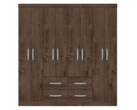 Clóset 8 puertas 4 cajones tabaco 183x40x177 cm