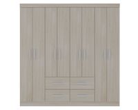 Clóset 8 puertas 4 cajones crema 183x40x177 cm