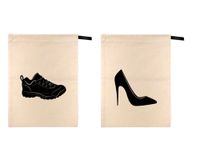Set bolsa zapatos + zapatillas tela