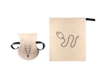 Set bolsa cargadores + audífonos tela