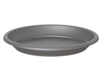 Plato plástico 22 cm antracita Capri