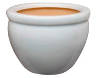 Maceta cerámica Aline M Glossy blanco