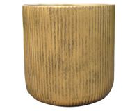 Maceta 30.5 cm Fiber clay Gaia dorado