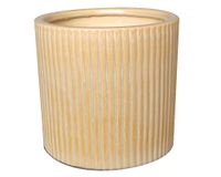 Maceta cerámica Elaine S mostaza