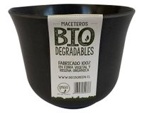 Macetero 16 cm curvo negro