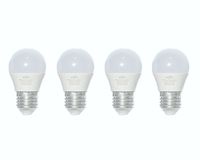 Pack 4 ampolletas Led G45 E27 Día 6 W