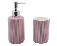 Accesorio baño Líneas malva 2 piezas