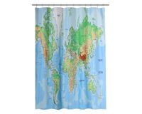 Cortina baño Teen mapa 180x180 cm