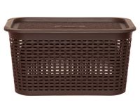 Canasto organizador Tavarua café plástico 6.5 lt