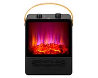 Calefactor efecto chimenea negro 1800W