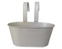 Macetero colgante Metálico blanco 30x24 cm