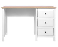 Escritorio Provenzal blanco/natural 75x120x55 cm 3 cajones