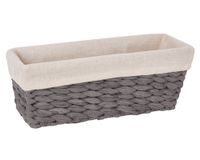 Canasto organizador gris 33x10x12 cm