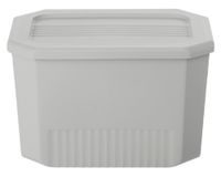 Caja organizadora Octagonal gris 16x25x18 cm