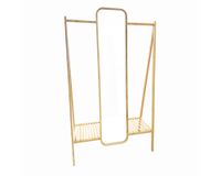 Perchero organizador espejo madera 158x100 cm beige