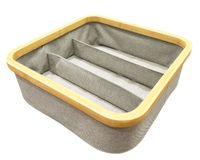 Organizador clóset 3 divisiones tela gris