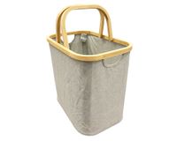 Canasto ropa nórdica con asas gris 16x26x38 cm