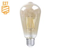 Ampolleta filamento 5W E27 luz cálida ST64