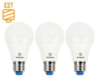 Ampolleta LED 9W E27 luz cálida Bola 3 unidades