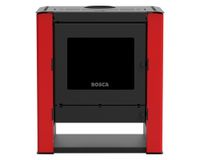 Estufa a leña Gold500 rojo black visión 12.2 kW