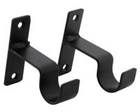 Soporte 1'' simple muro negro 2 unidades Darkness