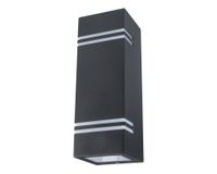 Aplique muro Bika GU10 2L negro