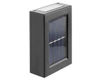 Aplique LED solar 2L luz cálida negro