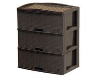 Cajonera Kusi café ratán 3 cajones