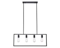 Lámpara colgar Marco 4L E27 negro