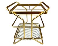 Organizador de cocina porta servicios dorado