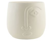 Maceta Emboss perfil blanco 17 cm