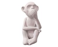 Figura decorativa Mono hablar blanco 15 cm