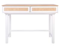 Escritorio Erato blanco/natural 2 cajones