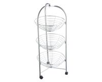 Carro organizador 3 pisos redondo silver