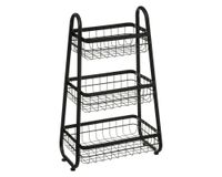 Carro organizador 3 pisos negro