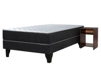 Cama europea Aura 1 plaza + velador Cadiz