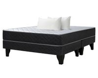 Cama europea Aura 2 plazas base dividida + pack almohadas
