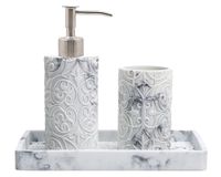 Dispensador + portacepillos + bandeja Mumbai