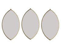 Espejo decorativo 28x16 cm 3 piezas