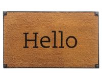 Limpiapiés Borde metal Hello 50x85 cm