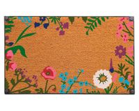 Limpiapiés Borde metal Flores 50x85 cm