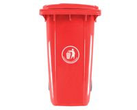 Basurero cuadrado rojo 240 lt