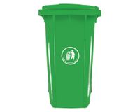 Basurero cuadrado verde 240 lt