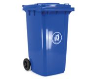 Basurero cuadrado azul 240 lt