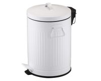 Basurero pedal Vintage blanco 12 lt